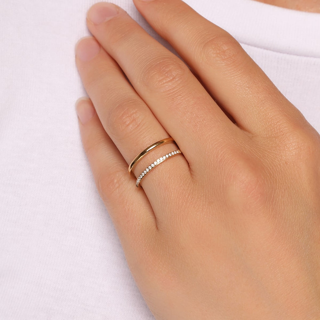 Glow Band Ring | 18K gold-plated