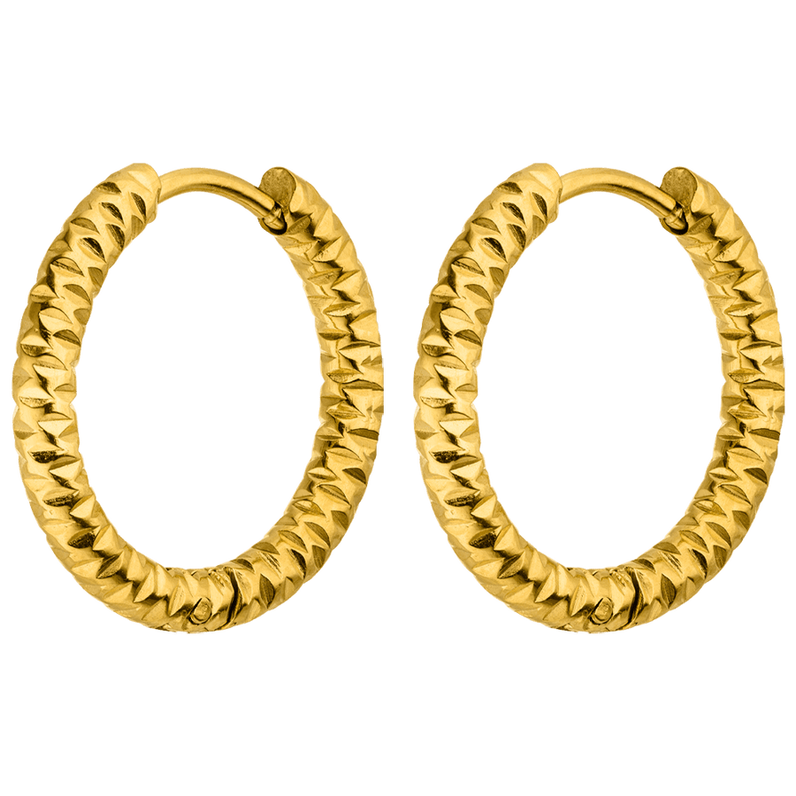 Creolen wasserfest Damen 18K vergoldet dezent klassisch