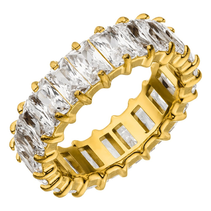 Cube Stones Ring | 18K vergoldet