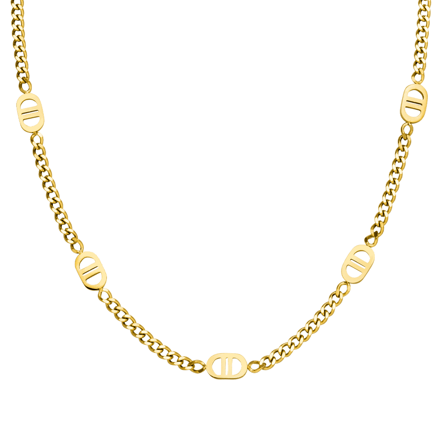 Gourmet Kette wasserfest 18K vergoldet elegant Damen