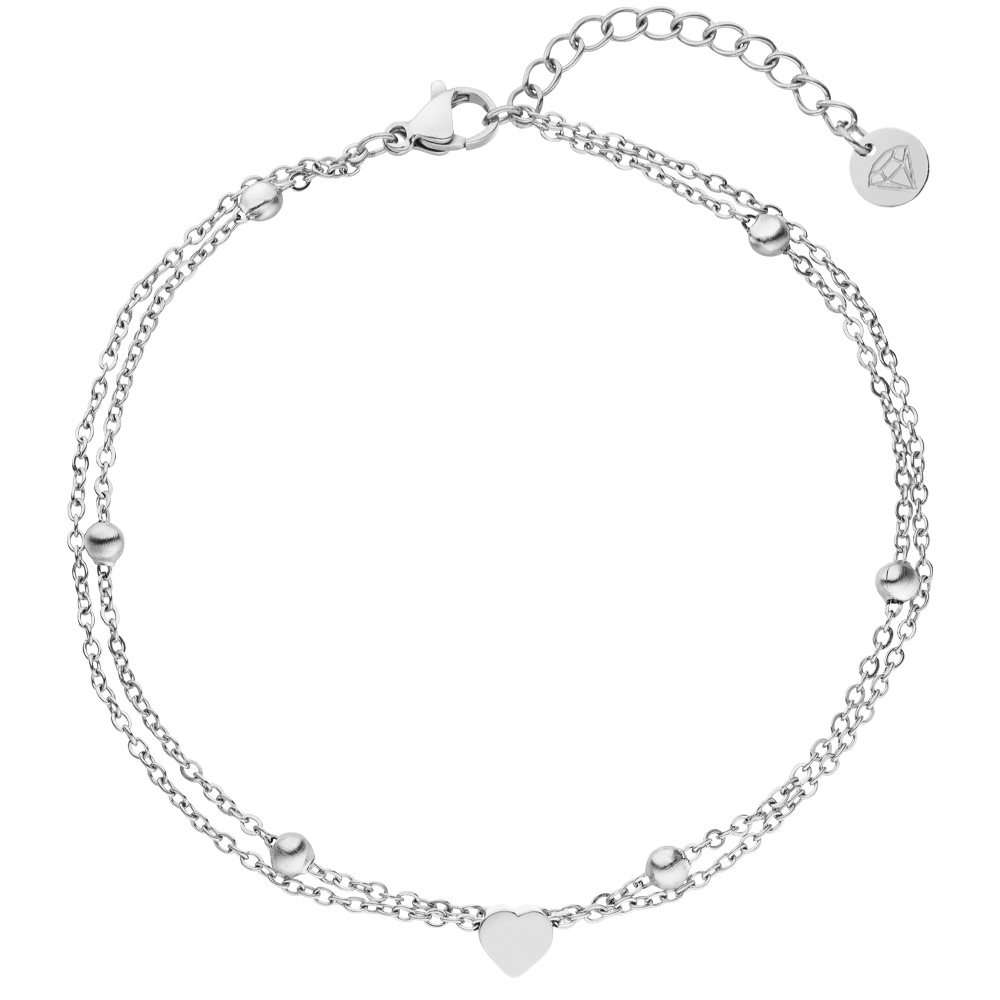 GOLDKLEIN Armreif Edelstahl Herz Schmuck Armkette Armreif, Damen, Inkl. Geschenkbox
