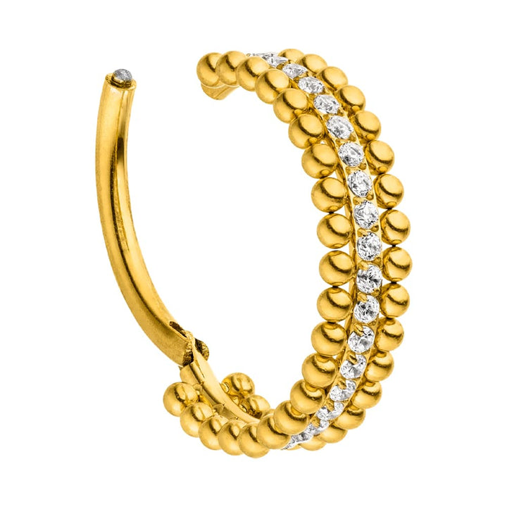 Goldener Glitzer Percingring Wasserfest