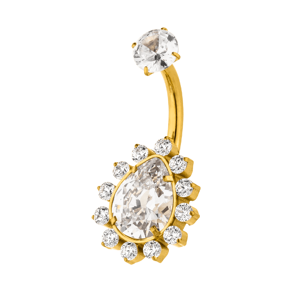 Bauchnabelpiercing Titan Blumenform wasserfest