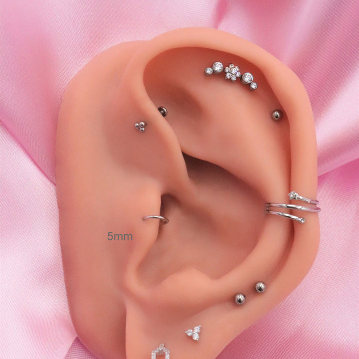 Ohr Piercings silber wasserfest