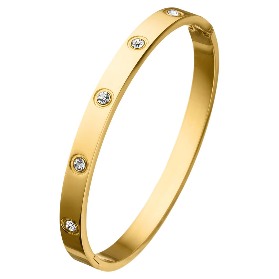 Zirkonia Armreif 18K vergoldet wasserfest Bangle