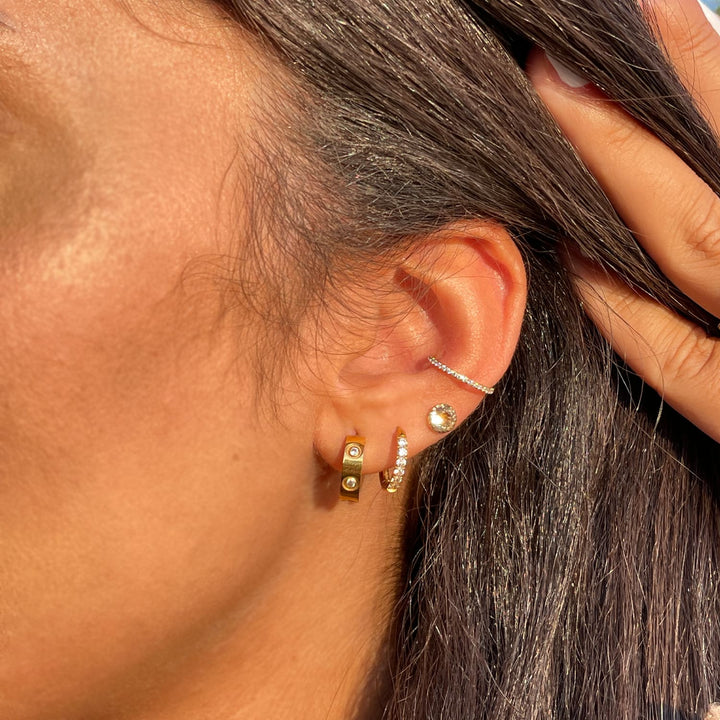 Conch Clicker Piercing 18K vergoldet Segmentring