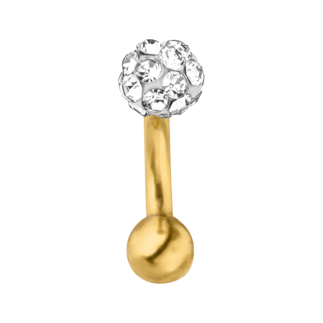 Gebogenes Piercing gold 18K vergoldet Chirurgenstahl