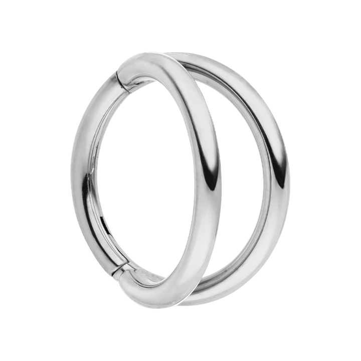 Doppel Clicker Piercing Chirurgenstahl Silber wasserfest