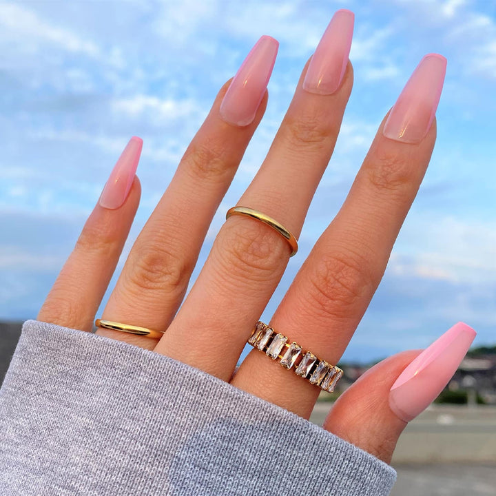 Frauen Fingerringe 18K vergoldet wasserfest elegant