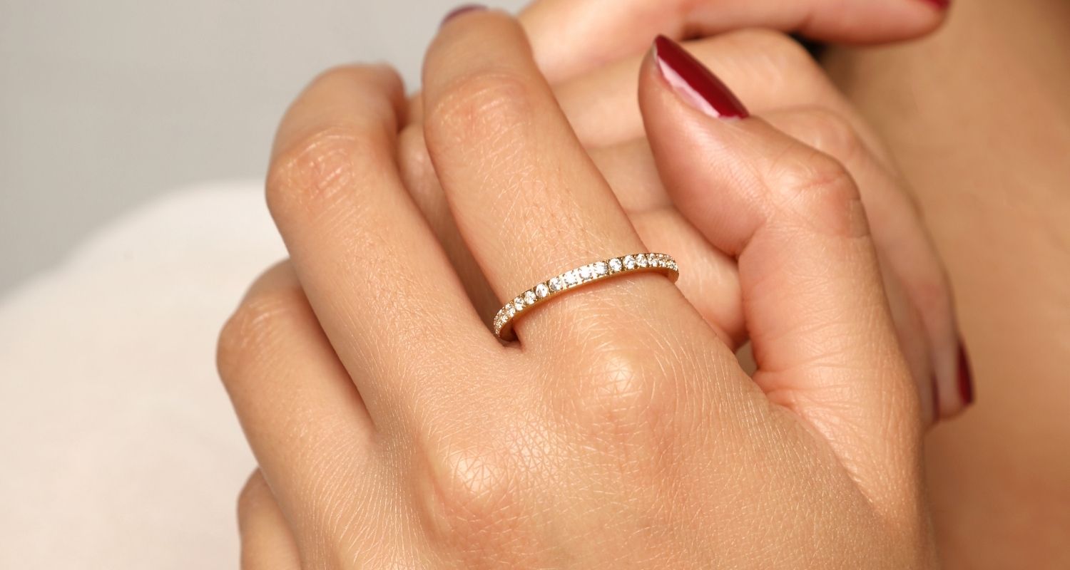 Echtsilber Ring vergoldet Zirkonia Steine