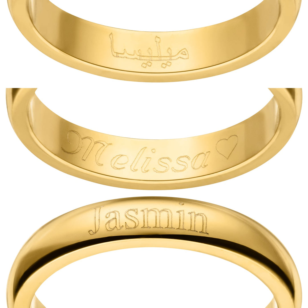 Gravierbare Ringe Gravur personalisiert