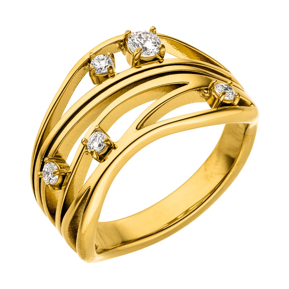 5 Stone Ring | 18K vergoldet