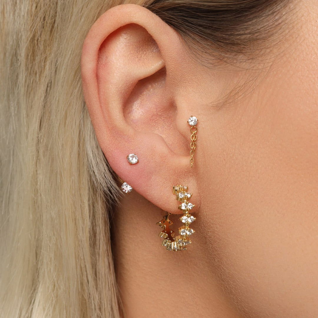 Ohrschmuck Echtsilber 925 Sterling Silber 18K vergoldet
