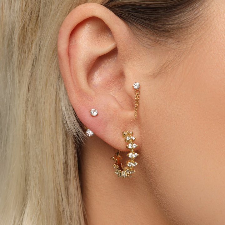 Ohrschmuck Echtsilber 925 Sterling Silber 18K vergoldet
