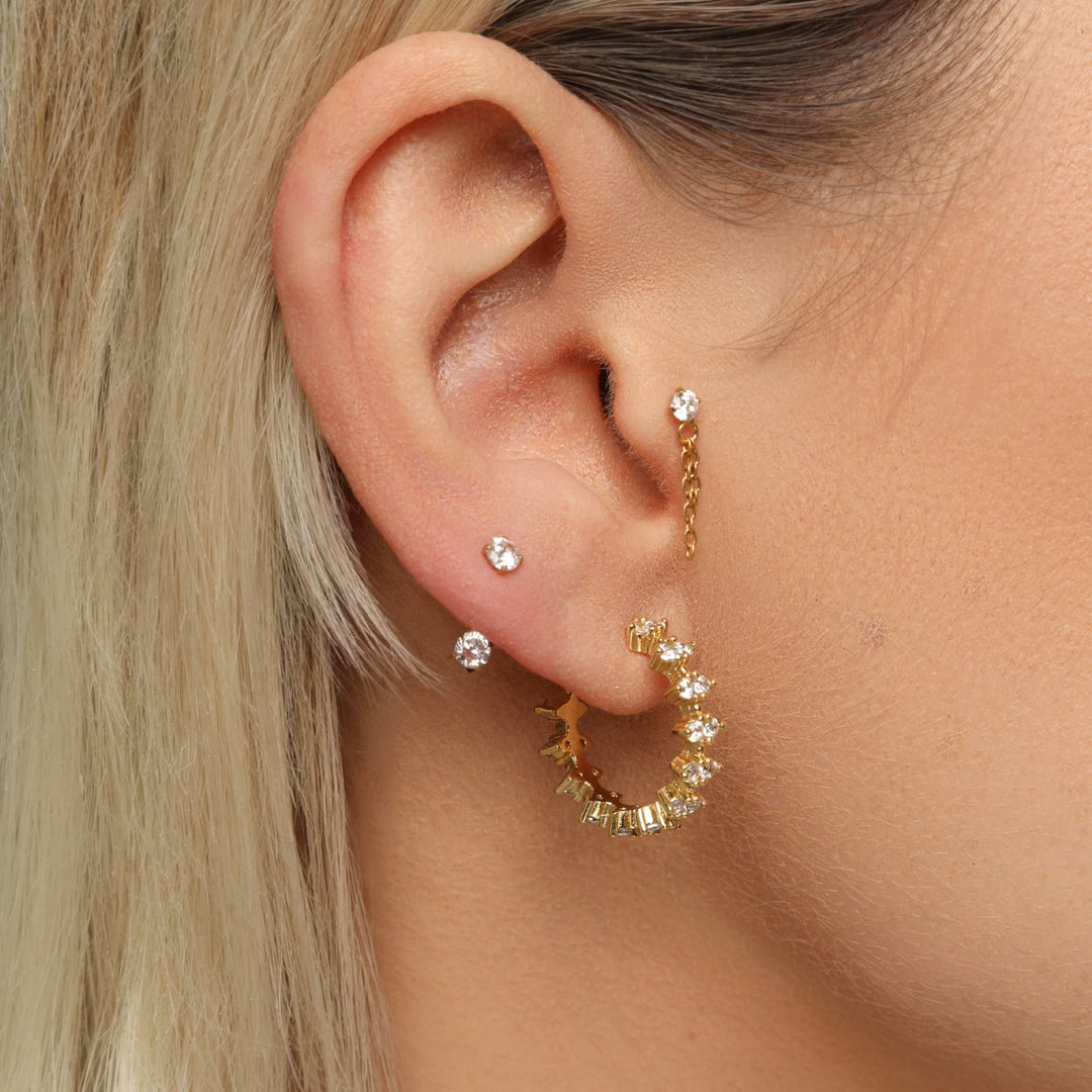 Ohrringe Echtsilber 925 Sterling Silber 18K vergoldet