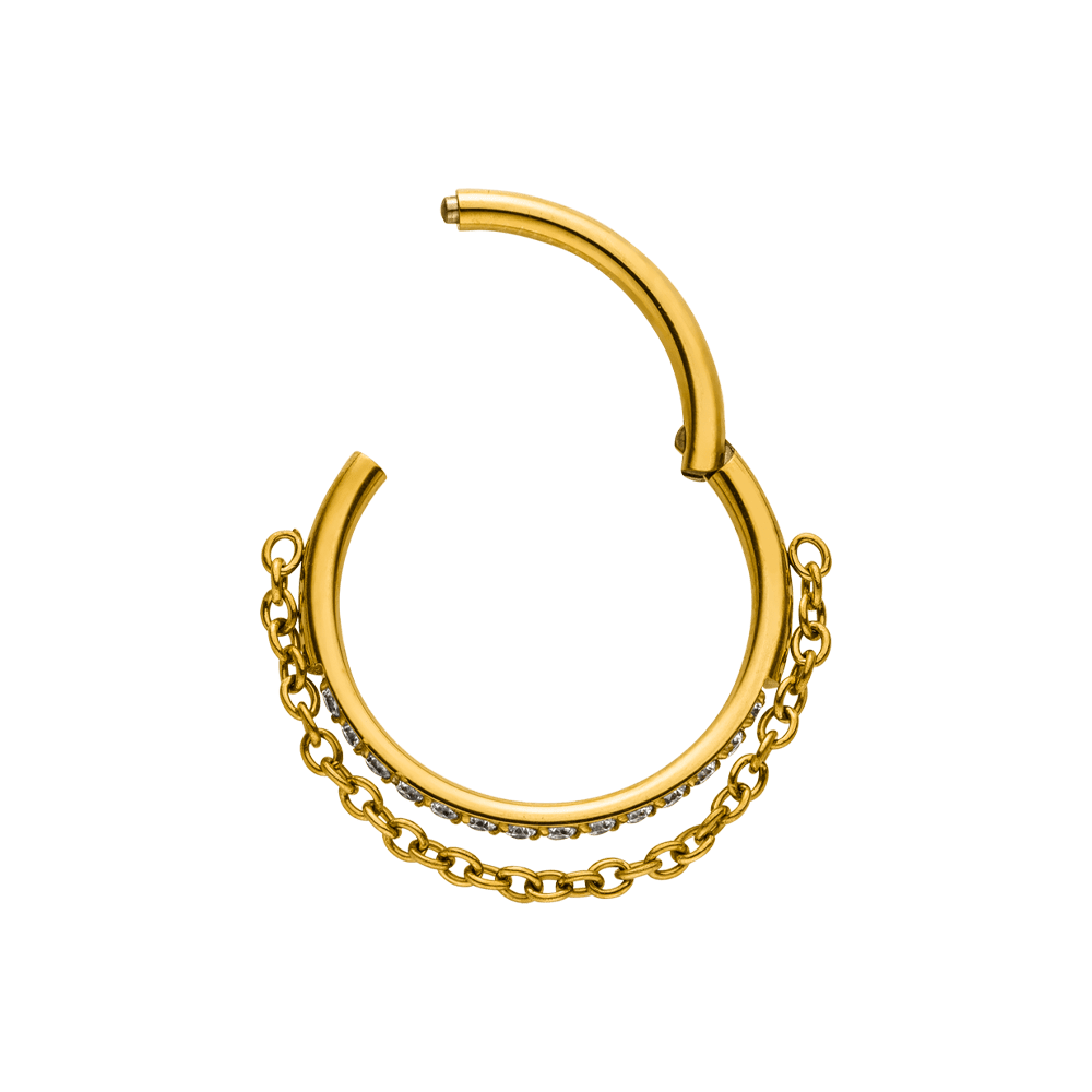 Segmentring Clicker Piercing wasserfest Titan wasserfest Kettchen