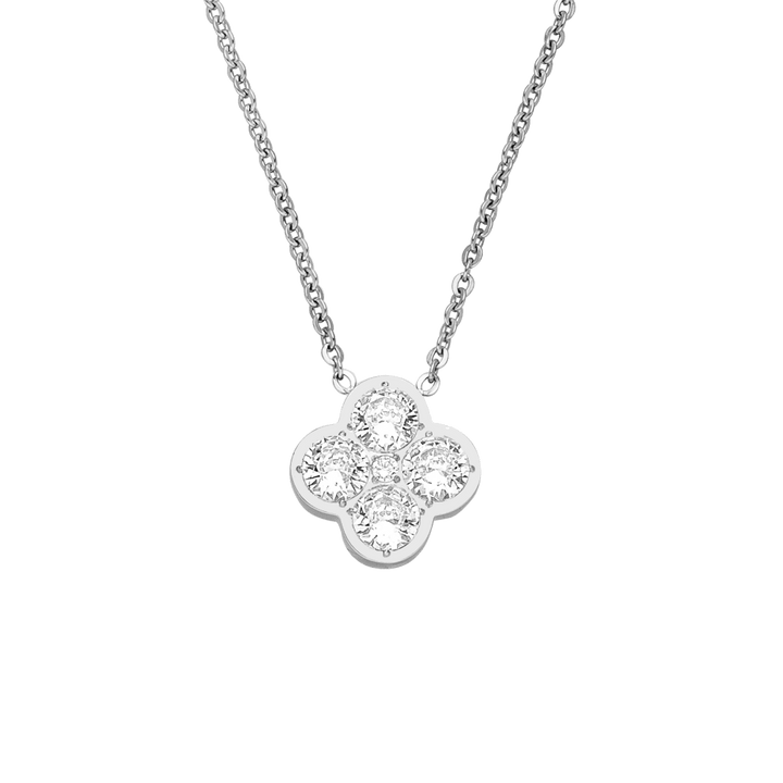 Crystal Clover Kette | 18K vergoldet