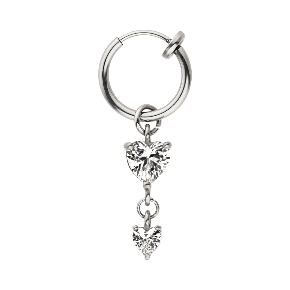 Fake Bauchnabelpiercing Herz Anhänger wasserfest