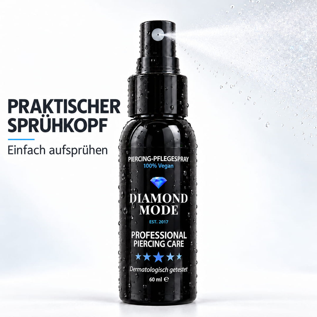 Piercing Pflege Spray gegen Entzündung Reinigung Kochsalzlösung