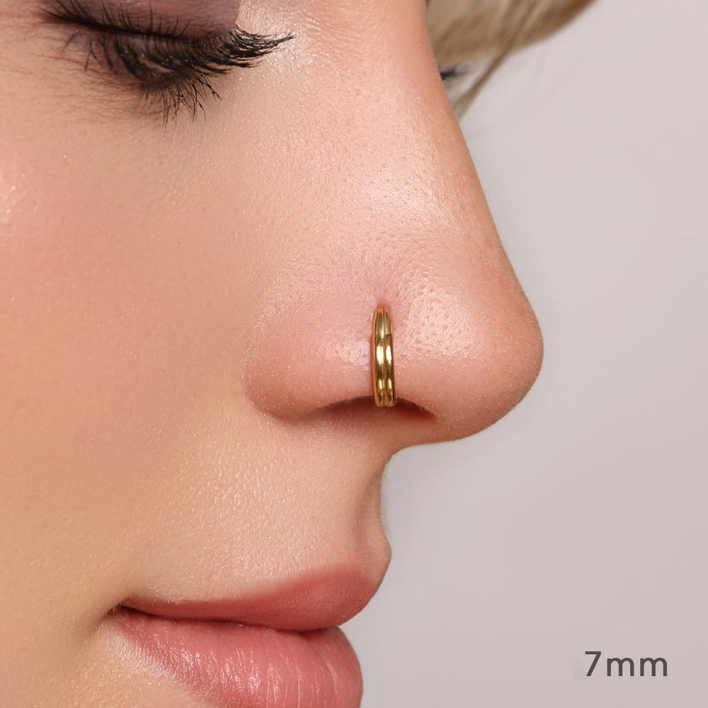 Doppelter Nasenring Clicker Piercing