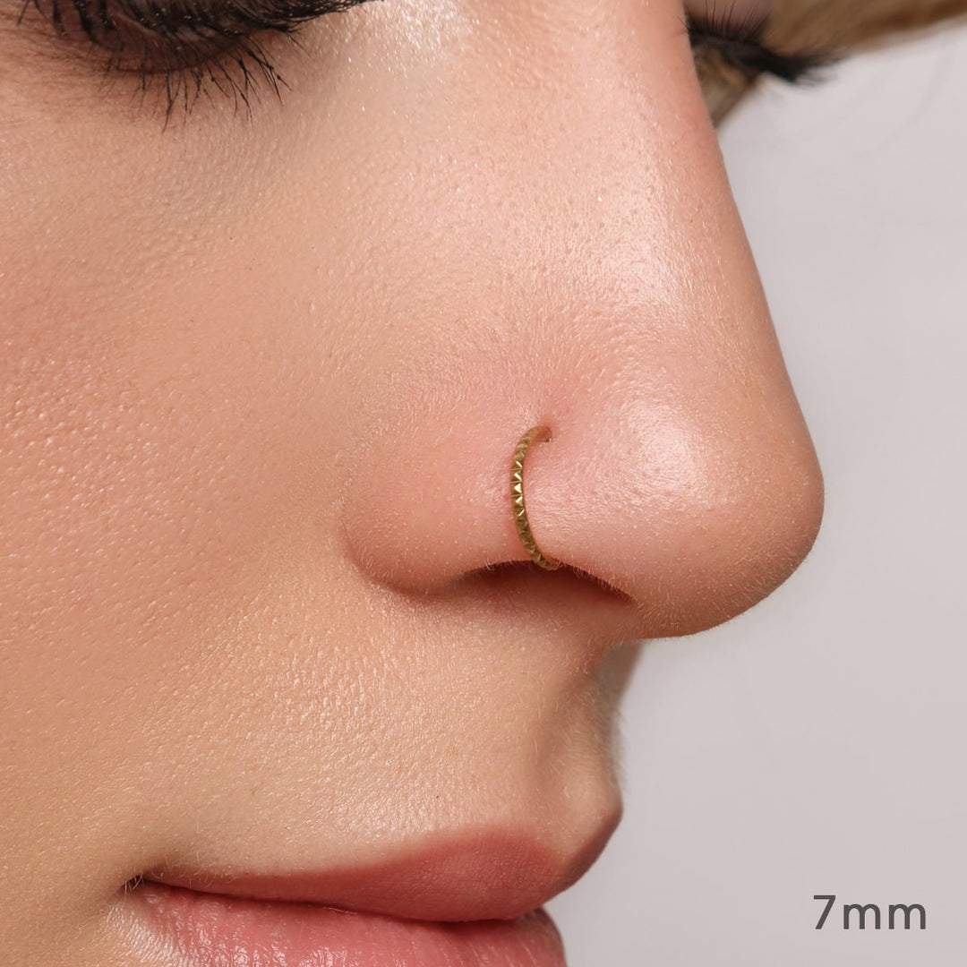 Dezentes Clicker Piercing Nase wasserfest Titan