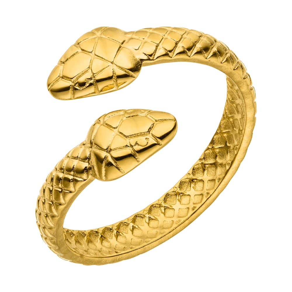 Hochwertiger Ring Schlangenform Edelstahl Wasserfest