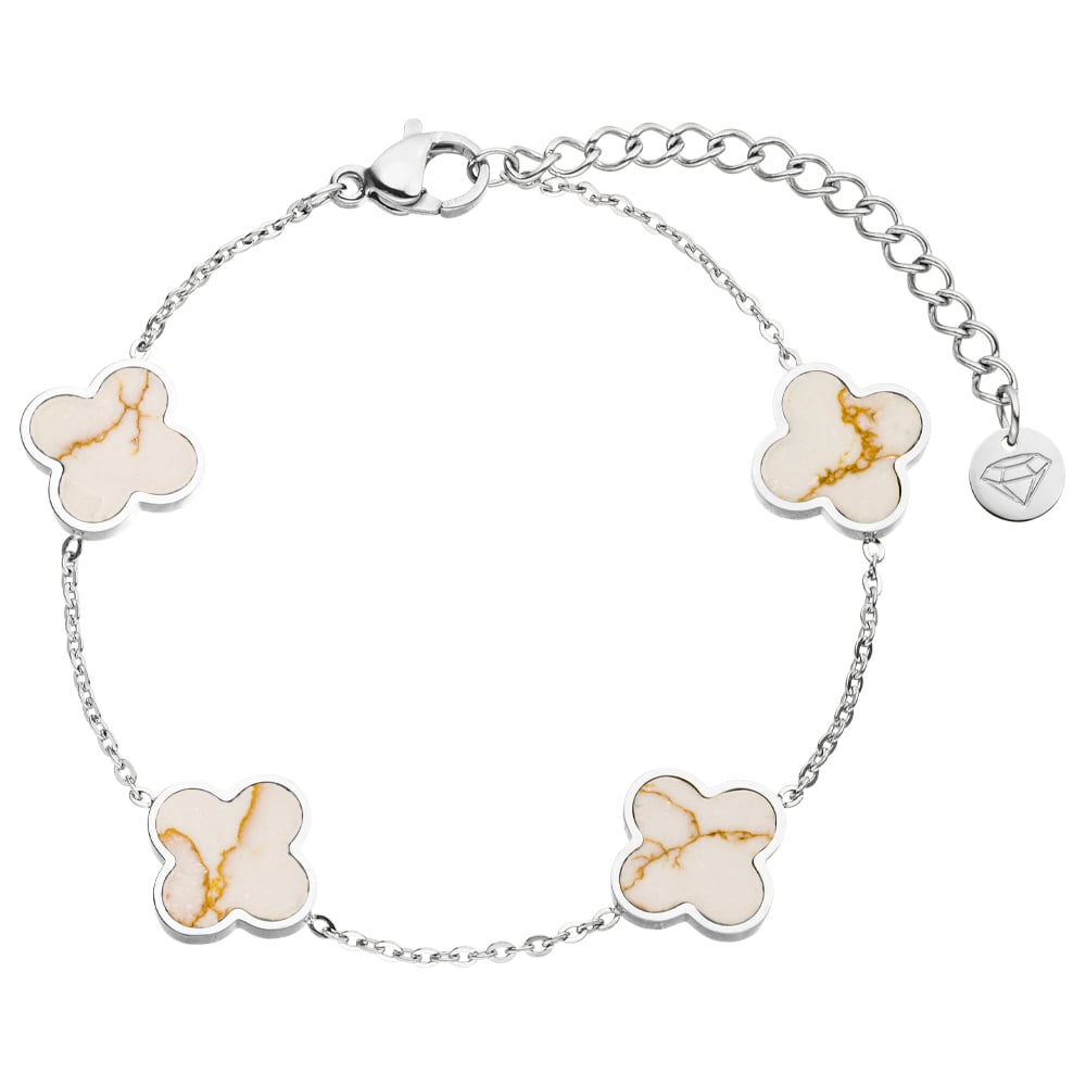 Kleeblatt Armband wasserfest nickelfrei silber Chirurgenstahl