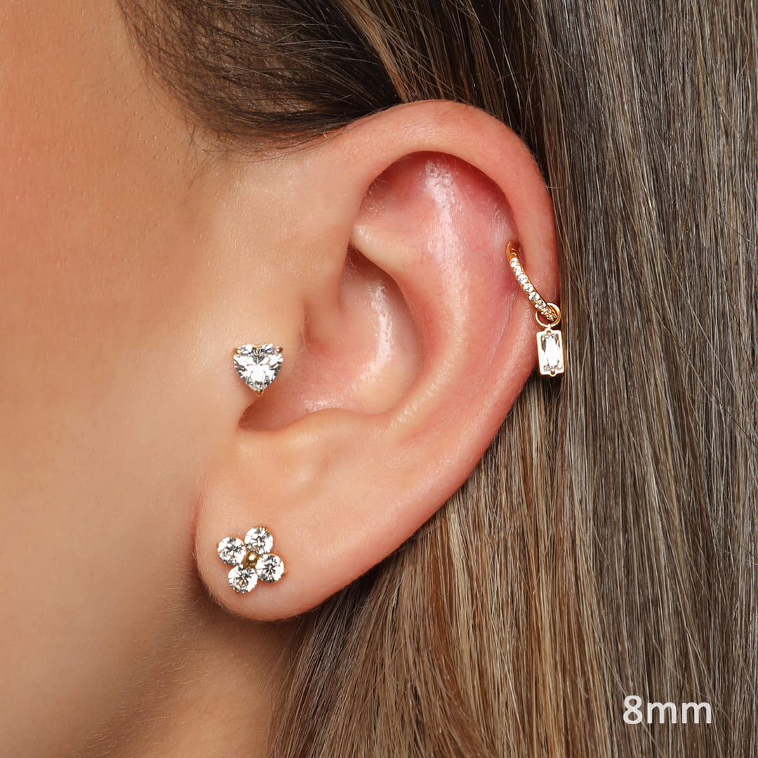 Helix Ring Piercing mit Anhänger TItan