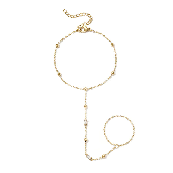 Baguette Handkette | 14K vergoldet