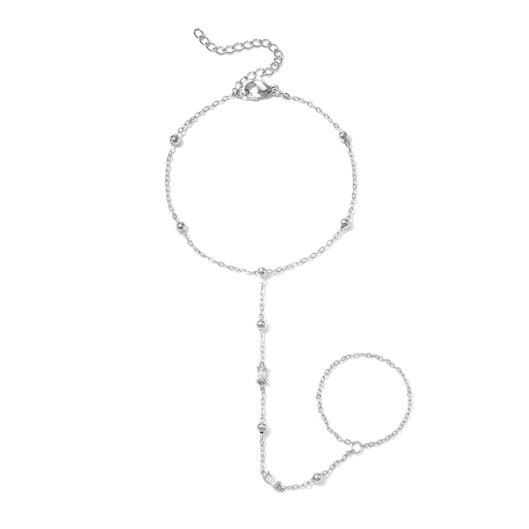 Baguette Handkette | 14K vergoldet