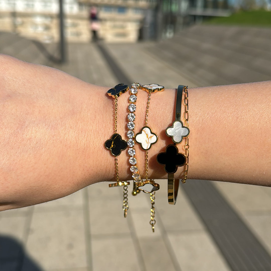 Clover Armreif Kollektion vergoldet wasserfest