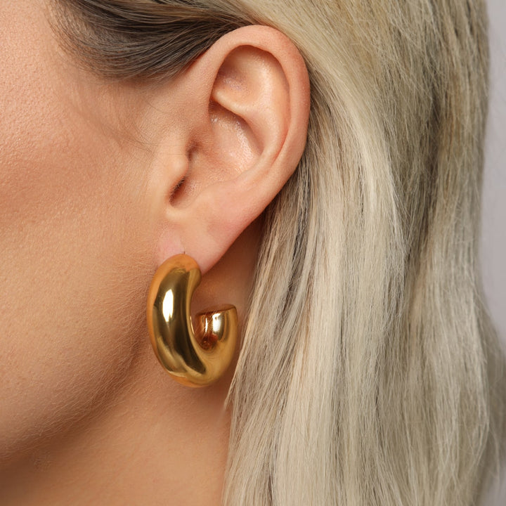 Bold Hoops Ohrringe | 18K vergoldet