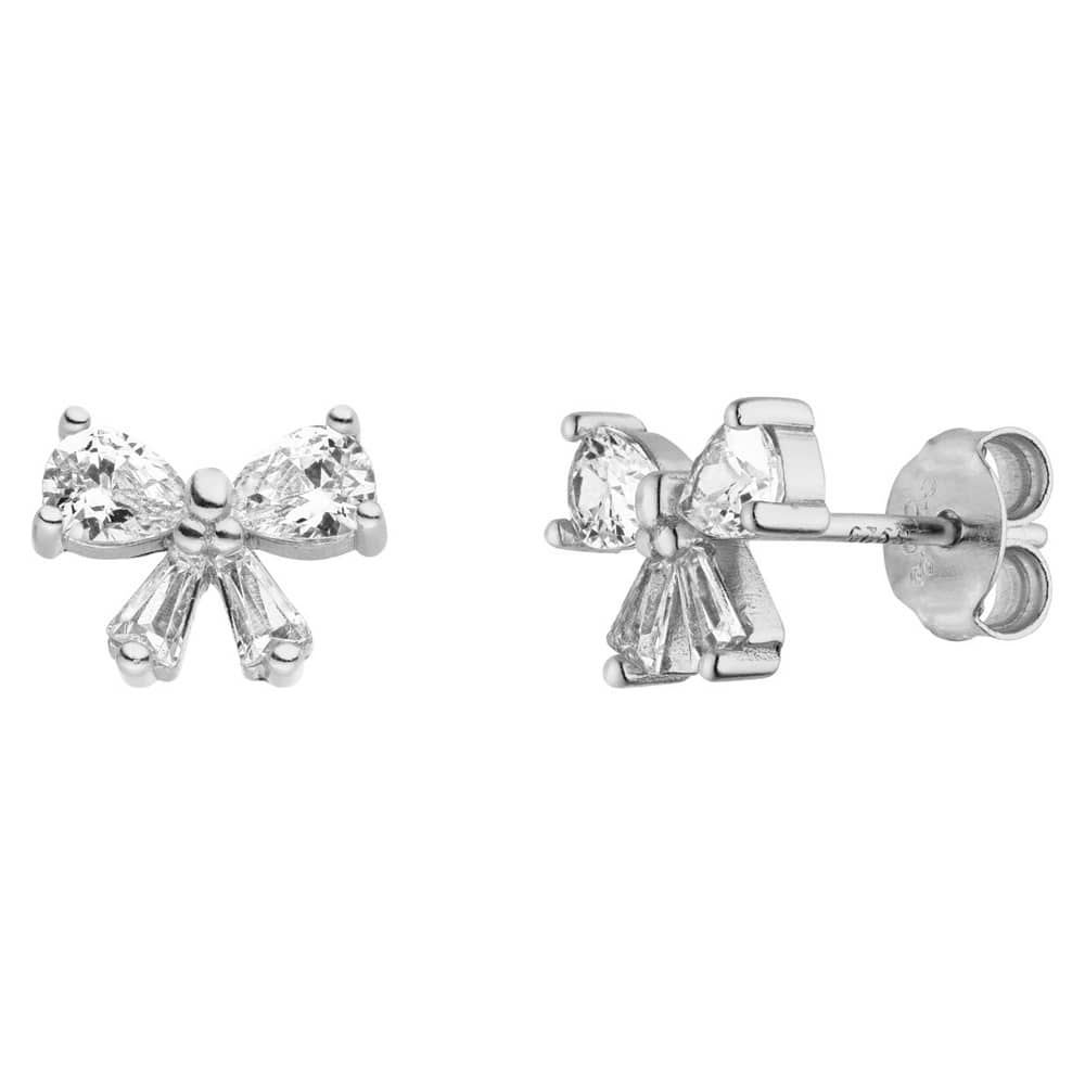 Silberne Schleifenohrringe Sterling Silber nickelfrei