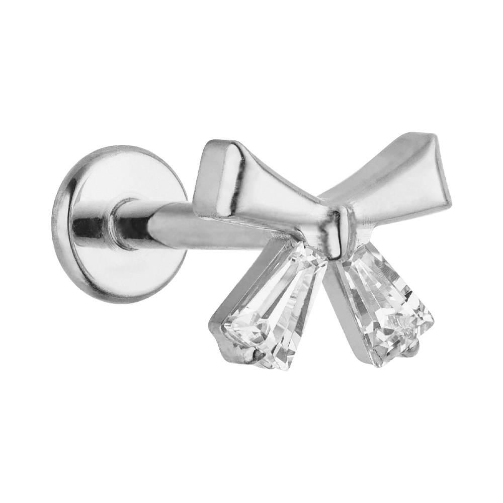 Schleifen  Piercing Bow Tie Titan Helix siler