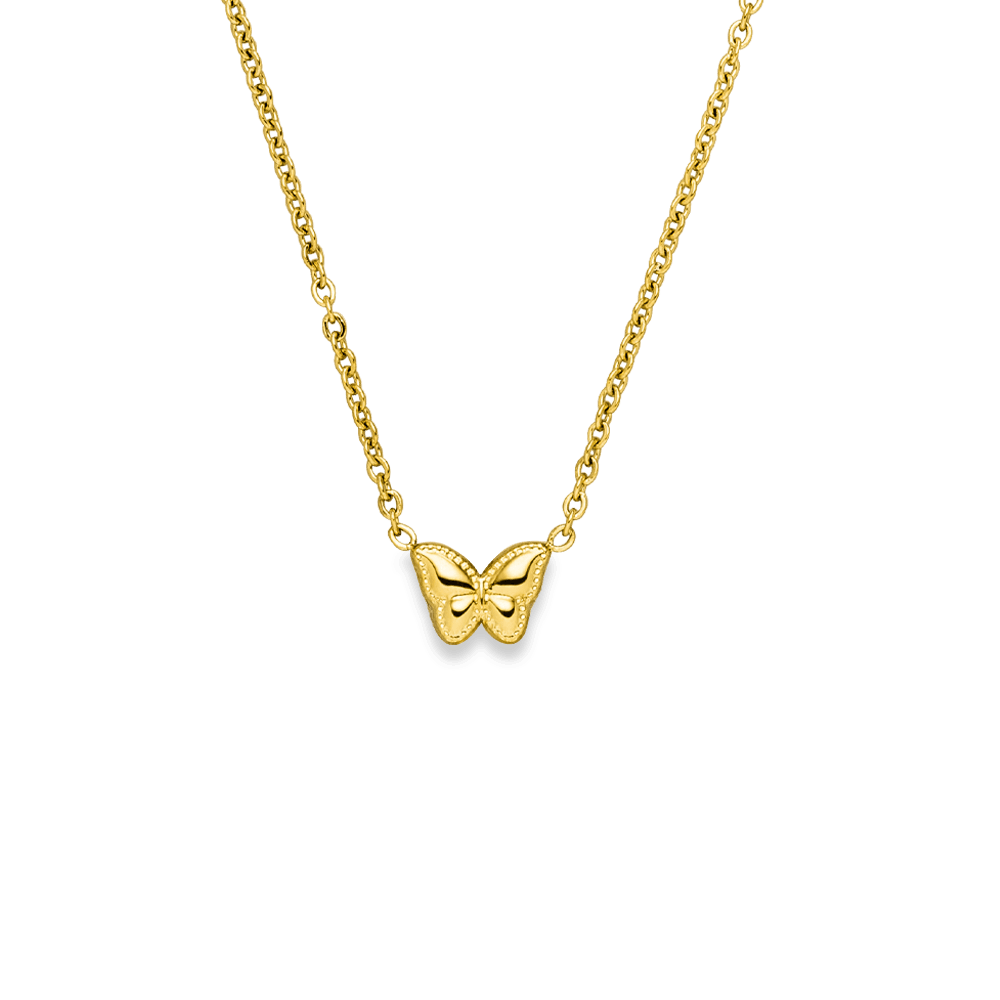 Schmetterling Halskette 18K vergoldet wasserfest Edelstahl
