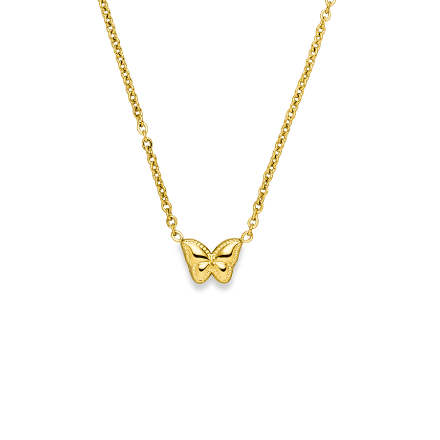Schmetterling Halskette 18K vergoldet wasserfest Edelstahl