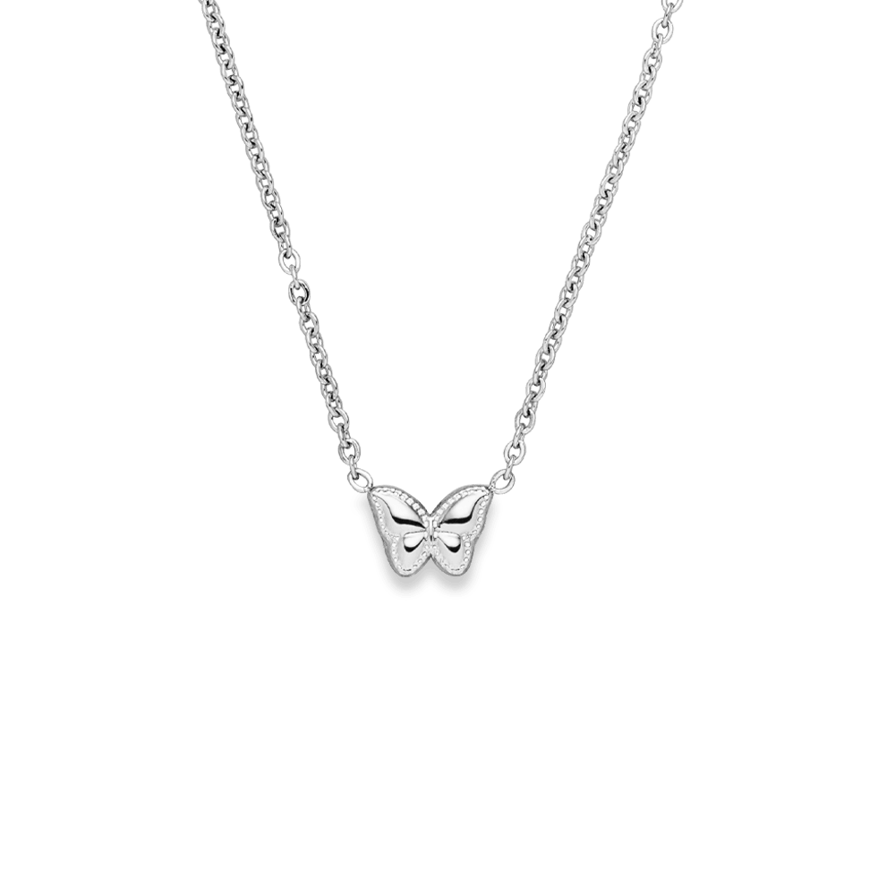 Schmetterling Kette Silber Edelstahl wasserfest