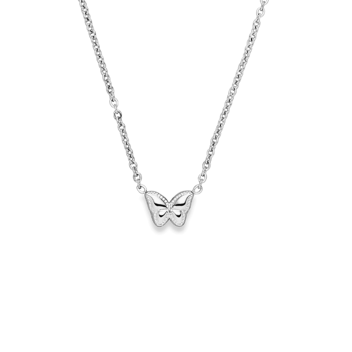 Schmetterling Kette Silber Edelstahl wasserfest