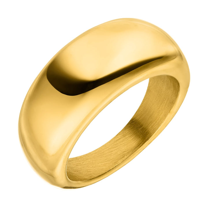 Wasserfester Chunky Ring Gold aus Edelstahl