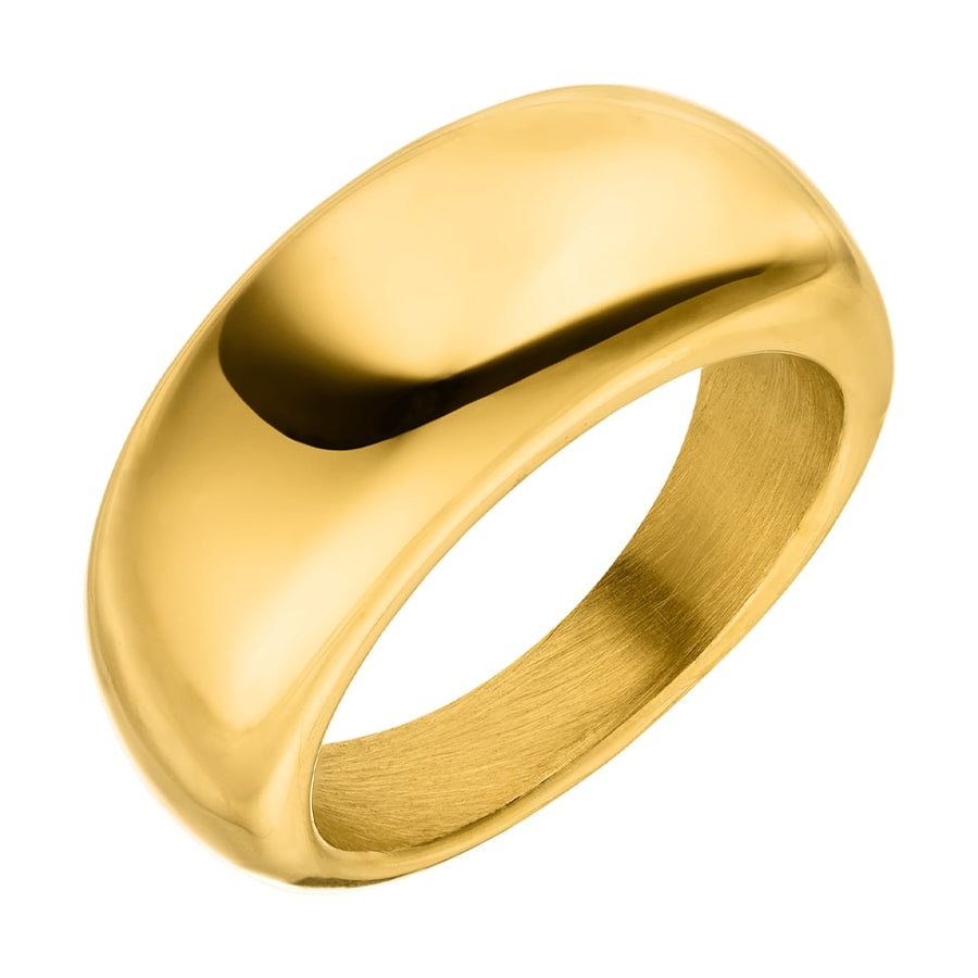 Wasserfester Chunky Ring Gold aus Edelstahl