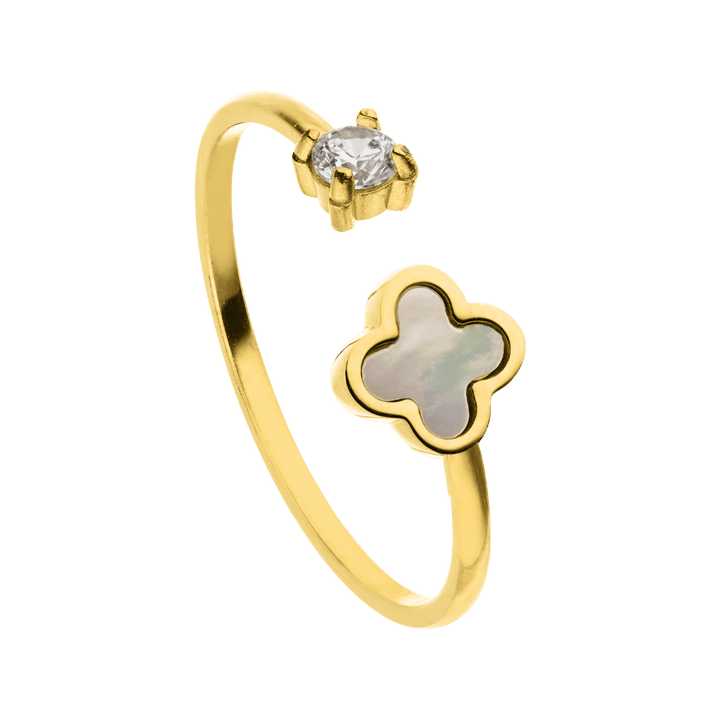 Clover Brilliant Ring | 18K vergoldet