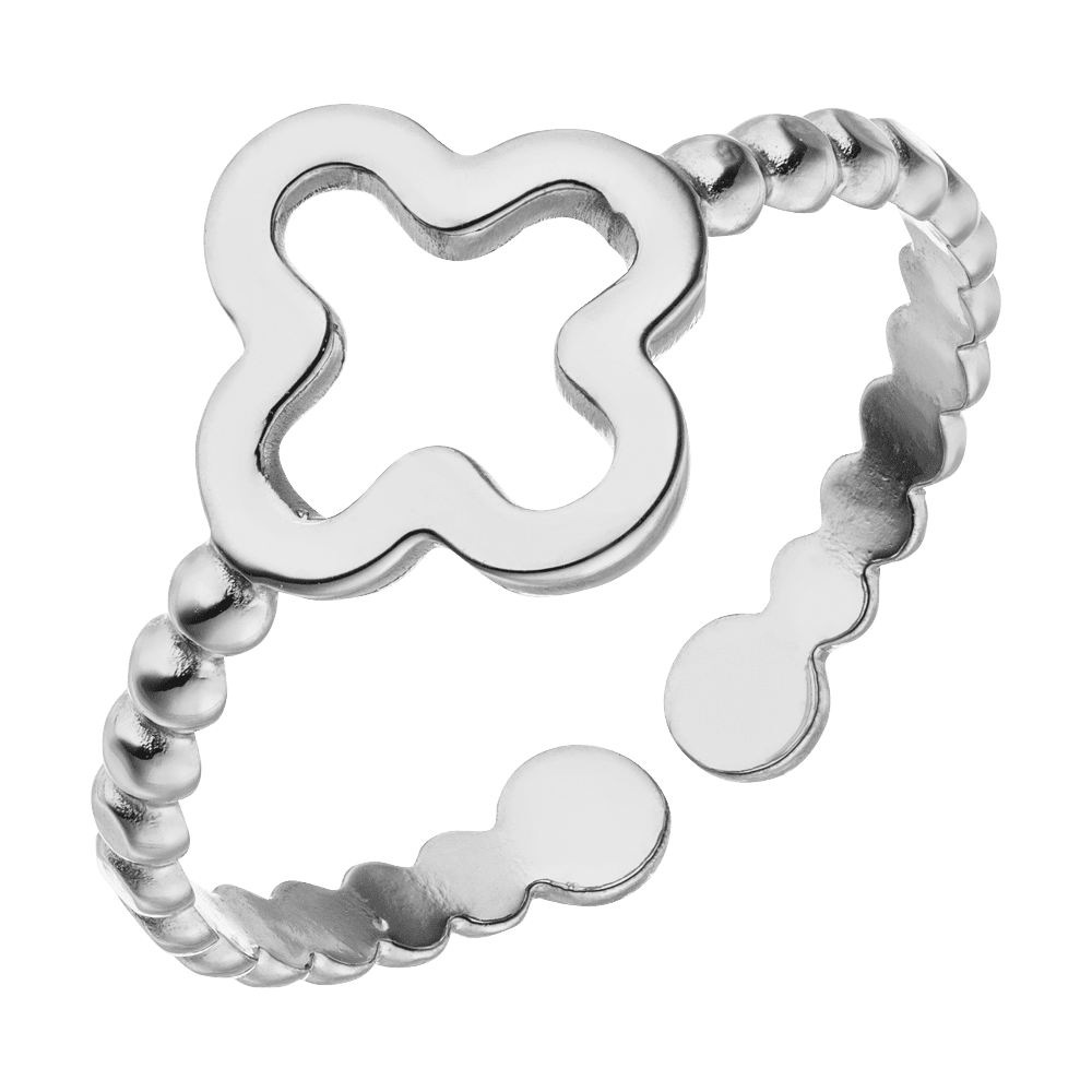 verstellbarer ring edelstahl silber wasserfest