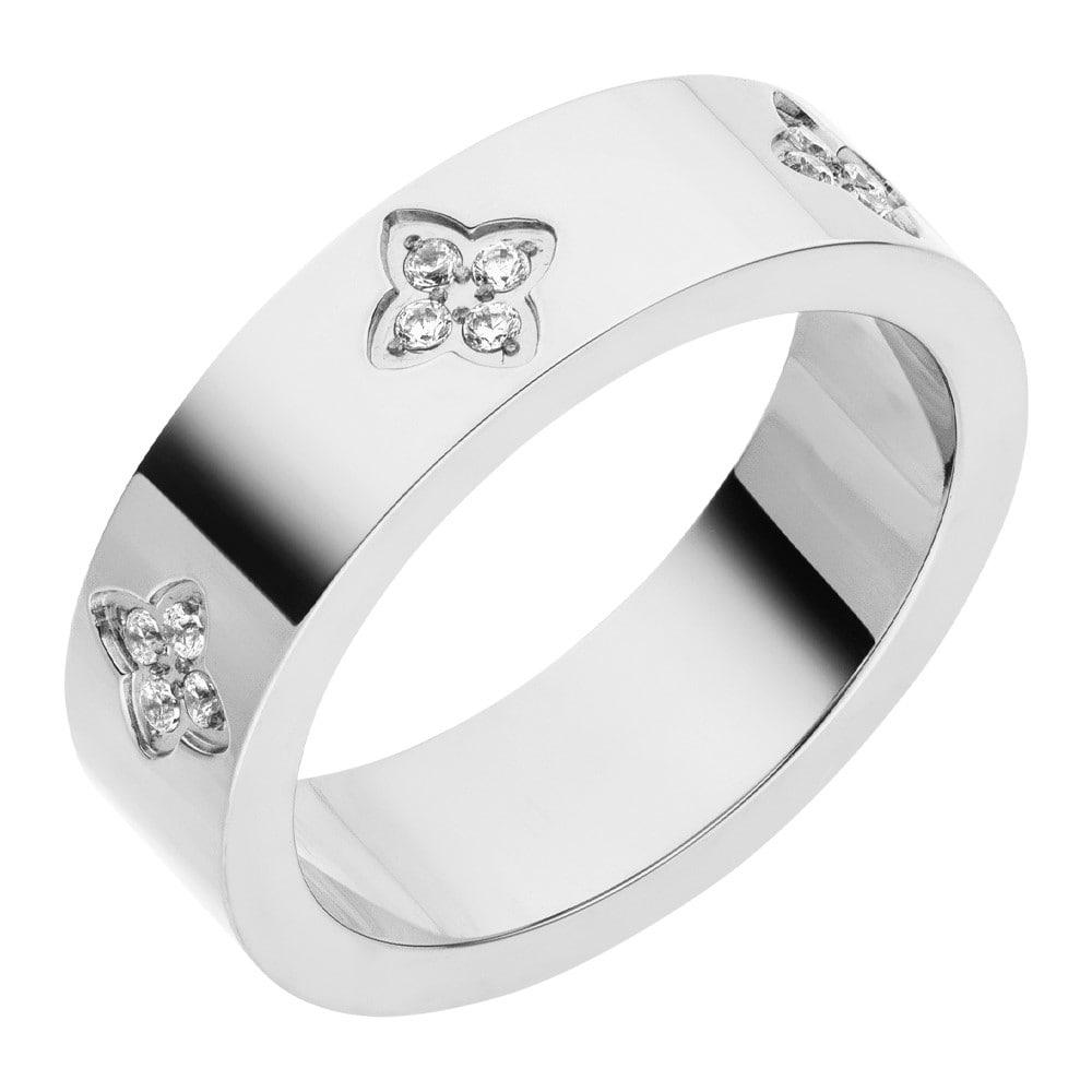 Wasserfester Chunky Glitzer Ring Silber aus Edelstahl