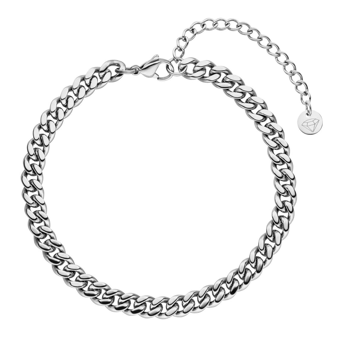Gourmet Fußkette Silber aus wasserfestem Edelstahl