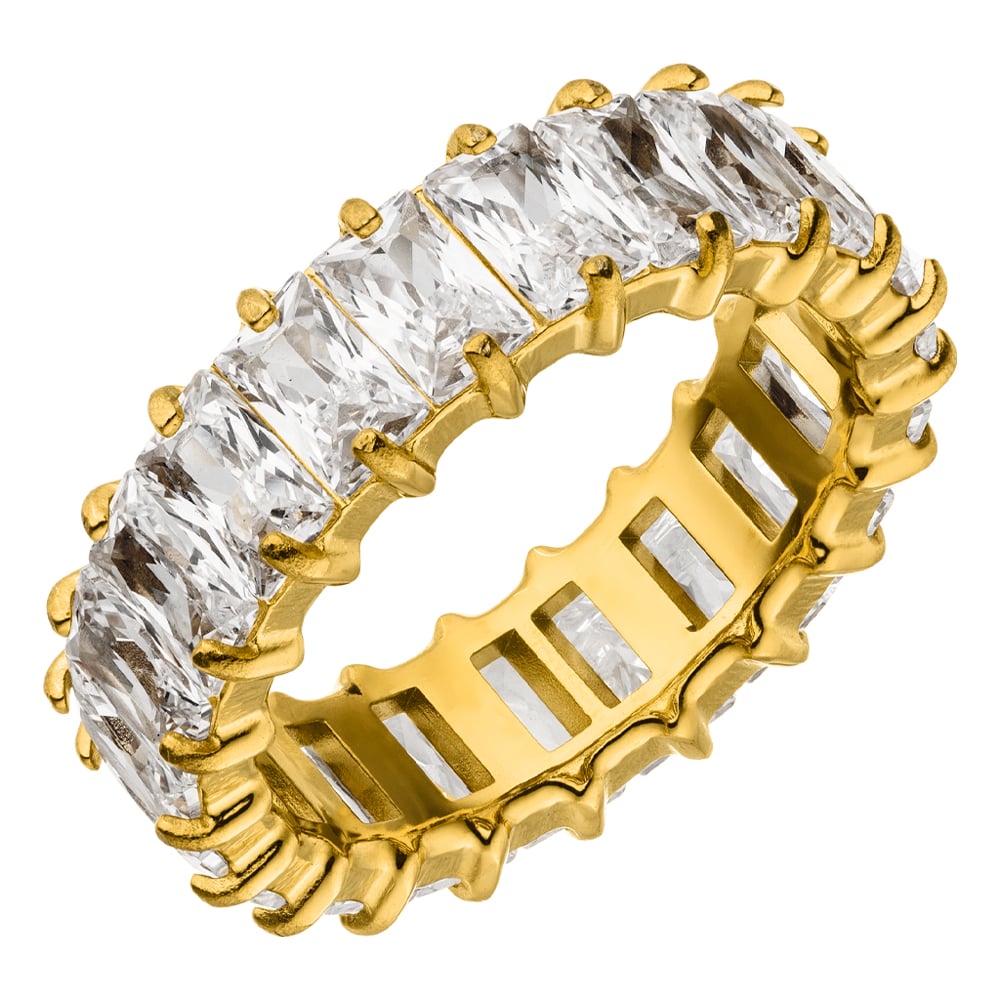 Cube Stones Ring | 18K vergoldet