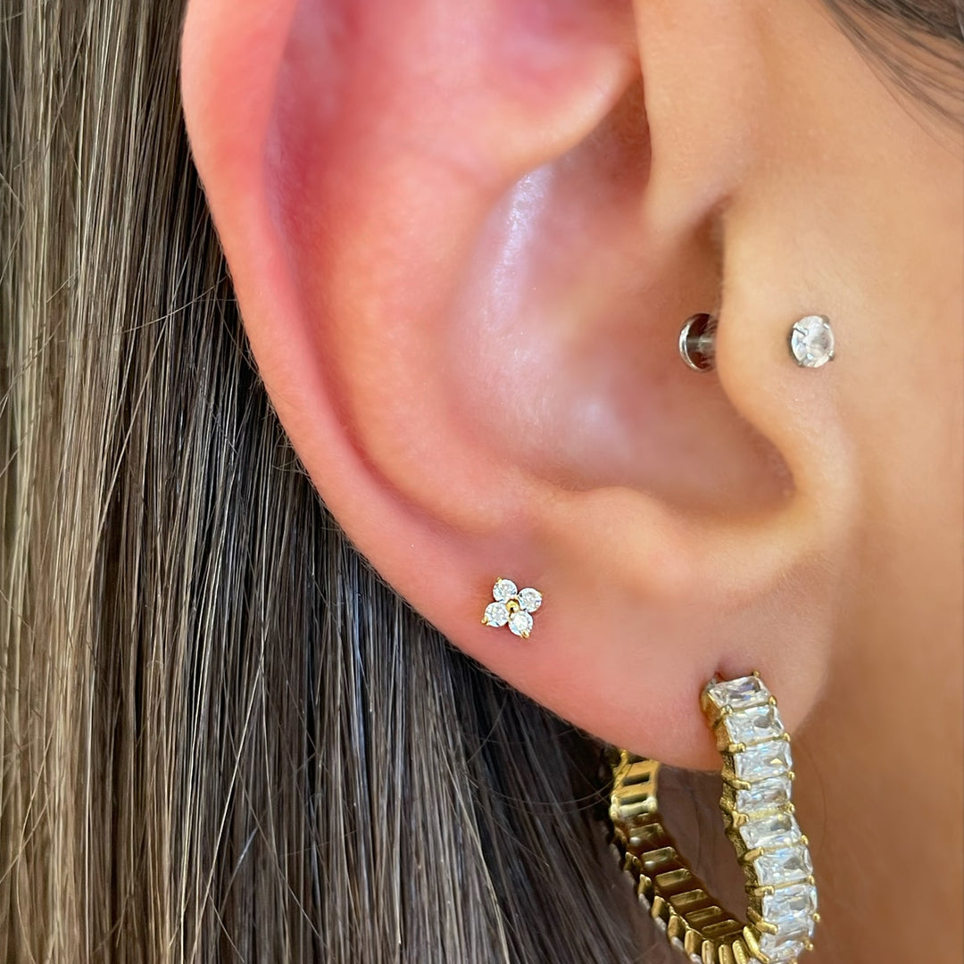 Helix Piercing ohne Schrauben Push Pin wasserfest Titan