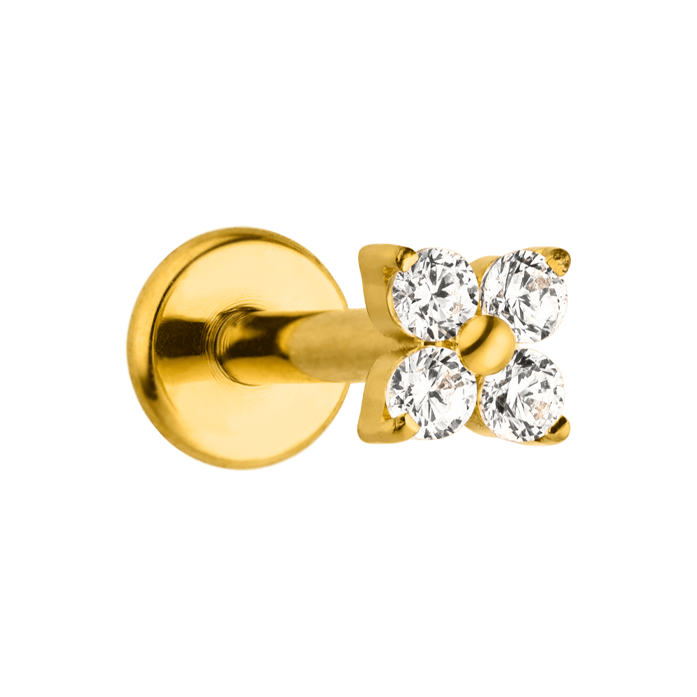 Gewindeloses Piercing Push Pin Cute Four – DIAMOND MODE