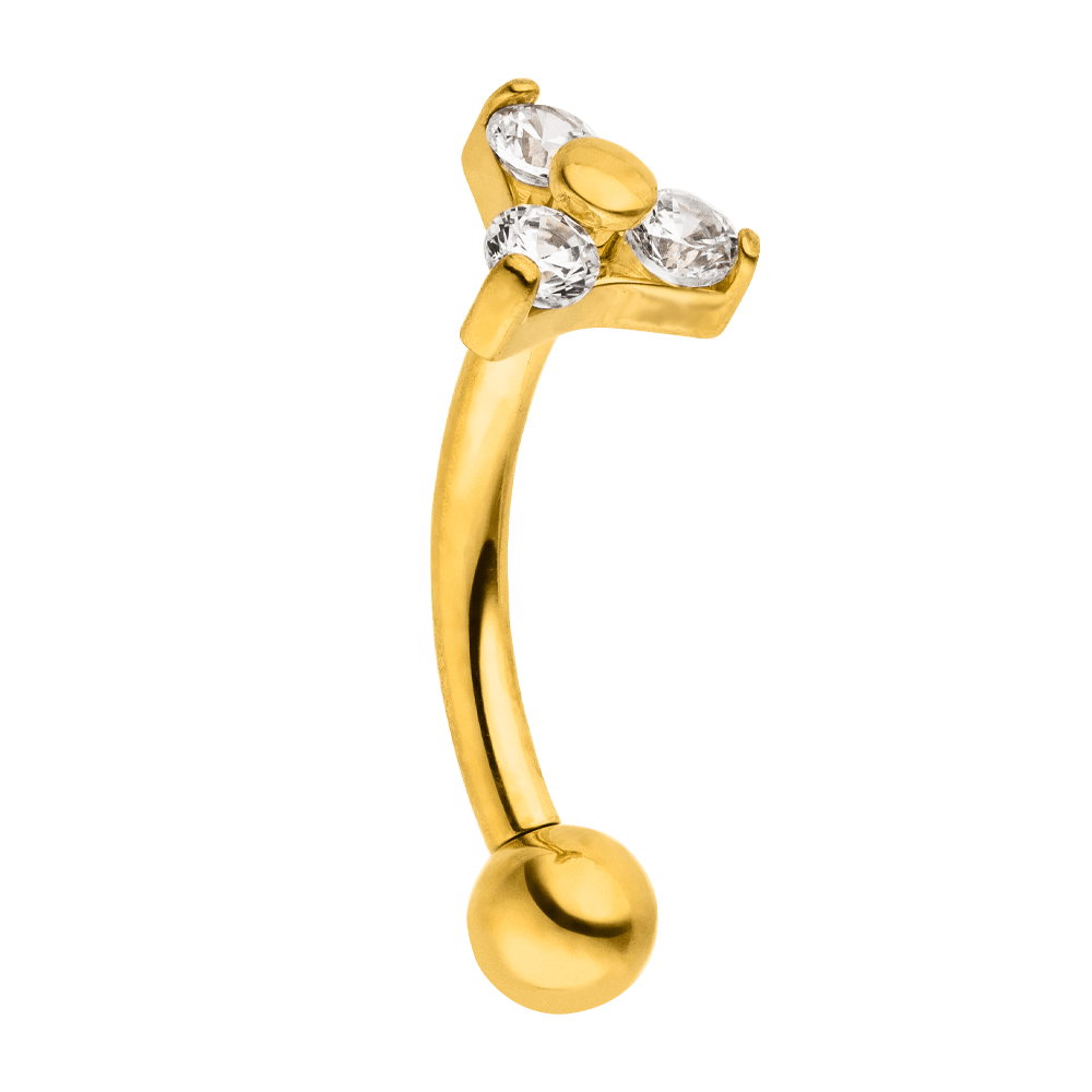 Drei Steine Rook Piercing Banane Titan