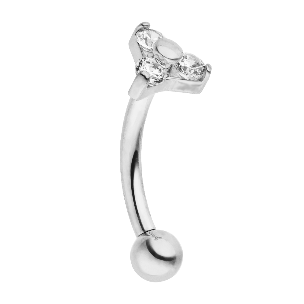 rook piercing titan glitzersteine wasserfest  nickelfrei hautfreundlich