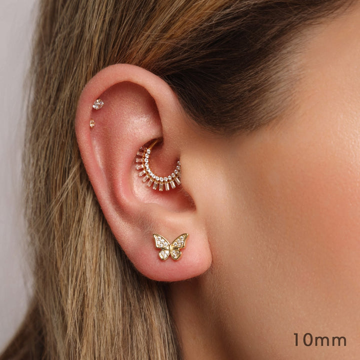 Großes Daith Piercing Ring Titan